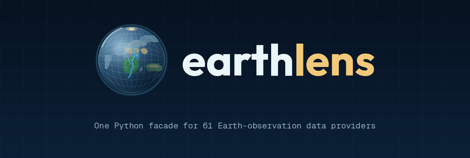 earthlens — one Python facade for 61 Earth-observation data providers